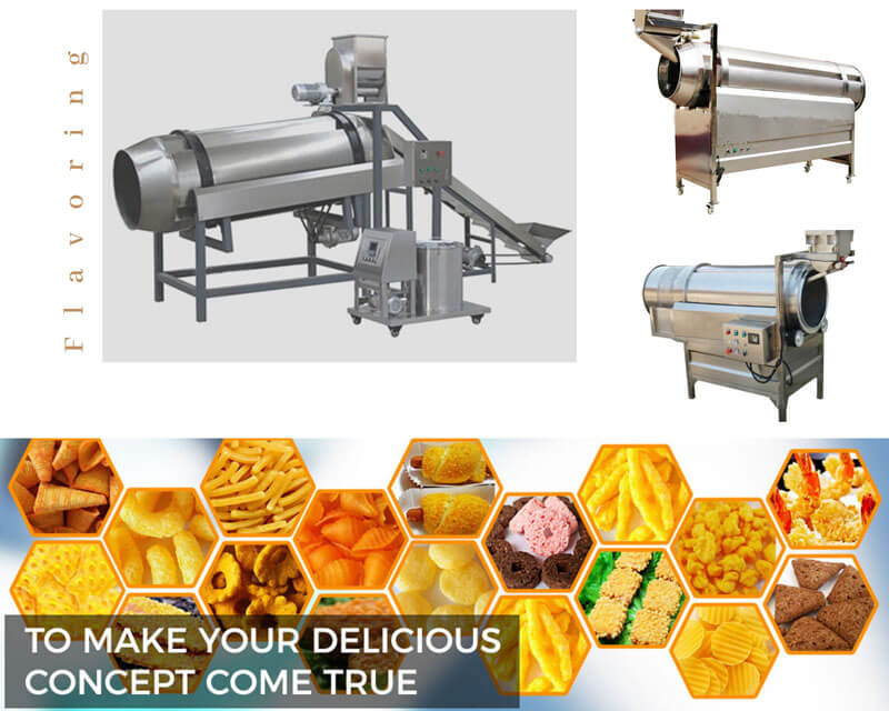 Rotary Drum Potato Chips Seasoning Machine(图1)